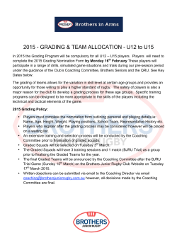 2015 GRADING Info Doc - Brothers Junior Rugby