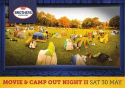MOVIE & CAMP OUT NIGHT II SAT 30 MAY