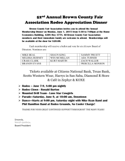 52nd Annual Brown County Fair Association Rodeo Appreciation