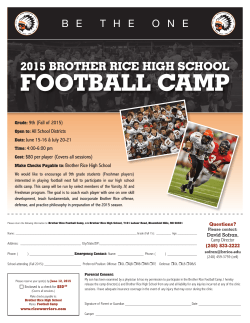Freshman Camp - Brother Rice High School
