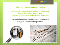 20.4.2015 - European Expert Seminar Professor Sanda