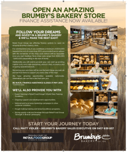 OPEN AN AMAZING BRUMBY`S BAKERY STORE