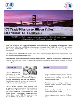 ICT Trade Mission to Silicon Valley San Francisco, 13