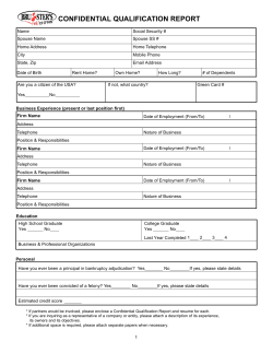 Brusters Pre-Qualification Form