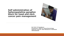 Self administration of Sphenopalatine ganglion block for head and
