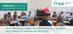 ABENDschule - Bibelseminar Bonn