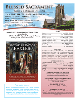 April 12, 2015 - Blessed Sacrament Catholic Church