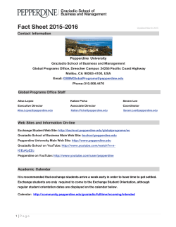 Fact Sheet 2015-2016 - Graziadio School of Business and