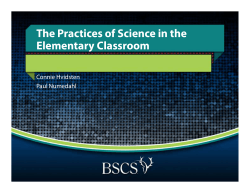 The Practices of Science in the Elementary Classroom
