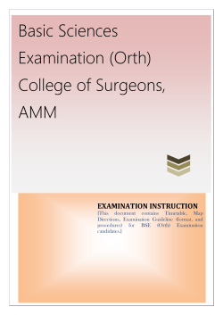 Basic Sciences Examination College of Surgeon, AMM