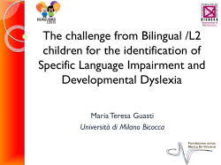 Individuazione del DSL nei bambini bilingui con