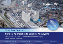 Skull Base Course Surgical Approaches to Cerebral Aneurysms