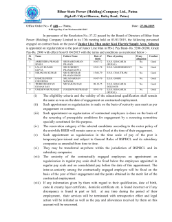 Regularization of Contractual SBO & JLM under KESA, Saharsa