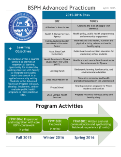 Advanced Practicum Placement Guide