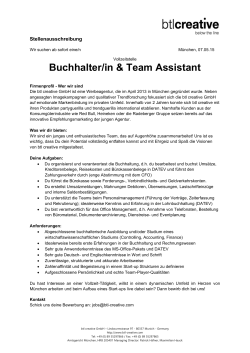 Buchhalter/in & Team Assistant - BTL