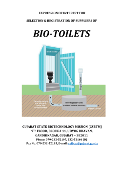 BIO-TOILETS - Gujarat State Biotechnology Mission