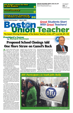 March 2015 - Boston Teachers Union