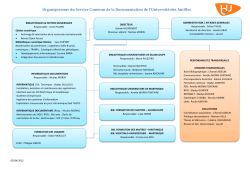 Organigramme du Service Commun de la Documentation de l