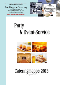 Cateringmappe - Buchingers Event