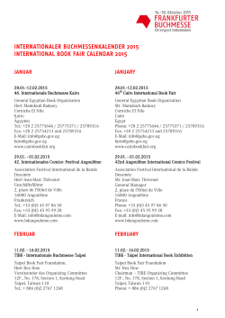 Internationaler Buchmessenkalender 2010