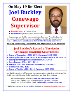 Buckley for Conewago Supervisor
