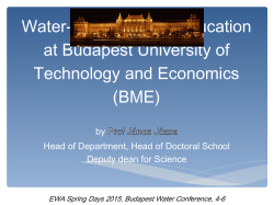 10.85M - EWA Spring Days 2015 Budapest Water Conference
