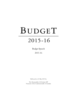 Budget Speech 2015-16