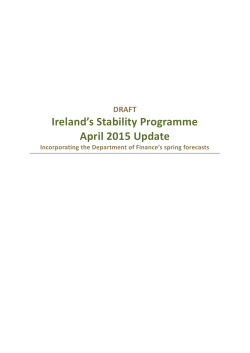 Ireland`s Stability Programme April 2015 Update