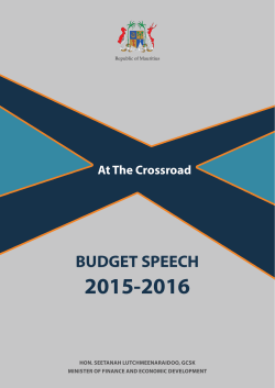 Budget Speech 2015-2016