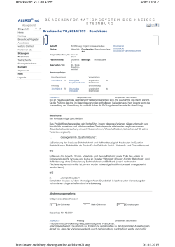 Beschluss/Drucksache VO/2014/99 - BÃ¼rgerdialog Kreishaus
