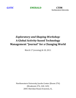Exploratory and Shaping Workshop: A Global Activity