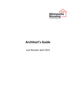 Architect`s Guide - Minnesota Housing Finance Agency