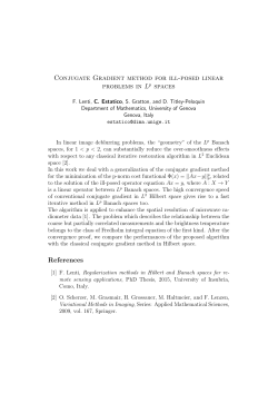 Conjugate Gradient method for ill-posed linear problems in L spaces