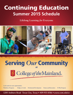 Serving Our Community - College of the Mainland