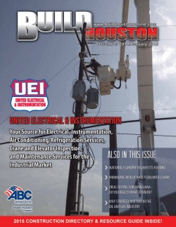 Build Houston Magazine â¢ December / January 2015 1 www
