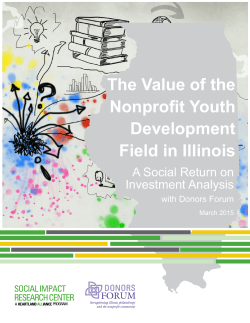 The Value of the Nonprofit Youth Development Field in Illinois