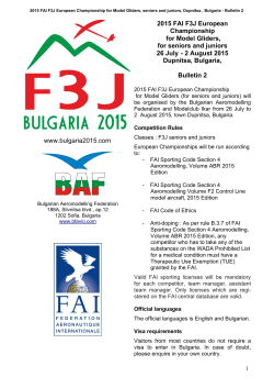 F3J_ECh_Bulletin 2 - 2015 FAI F3J European Championship for