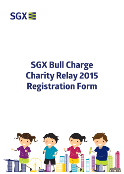 SGX Bull Charge Charity Relay 2015 Registration