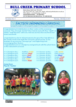 Newsletter 26th March 2015 - Bull Creek Primary School
