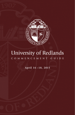 Commencement Guide here - University of Redlands