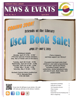 April 2015 Library News & Events
