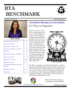 April 2015 Newsletter - Burbank Teachers Association
