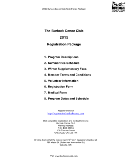 2015 Burloak Registration Pack