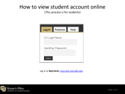 How to View Student Account Online (for Students)