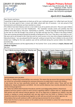 Latest Newsletter - The Bury St Edmunds Academy Trust