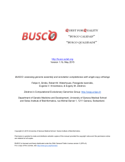 User Guide - busco