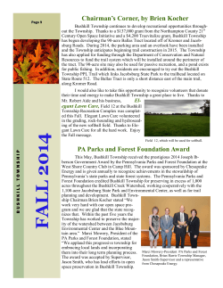 Fall 2014 - the Bushkill Township