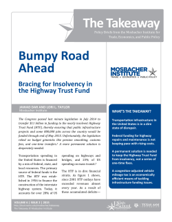 Bumpy Road Ahead: Bracing for Insolvency in the Highway Trust Fund