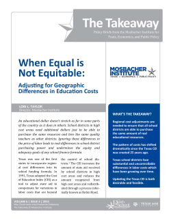 Adjusting for Geographic Differences in Education Costs