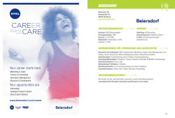 Beiersdorf Your career starts here Your opportunities are